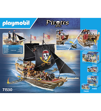 Playmobil Pirates - Stort Piratskib - 71530 - 137 Dele Playmobil Pirates - Stort Piratskib - 71530 - 137 Dele