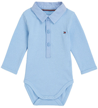 Tommy Hilfiger Polobody l/æ - Rib - Vessel Blue