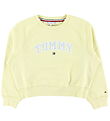 Tommy Hilfiger Sweatshirt - Lemon Zest m. Lyseblå Tommy Hilfiger Sweatshirt - Lemon Zest m. Lyseblå