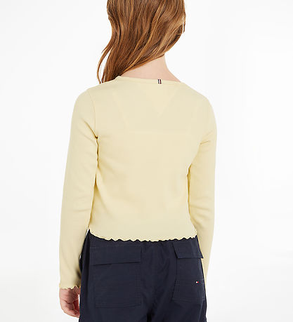 Tommy Hilfiger Bluse - Rib - Lemon Zest Tommy Hilfiger Bluse - Rib - Lemon Zest