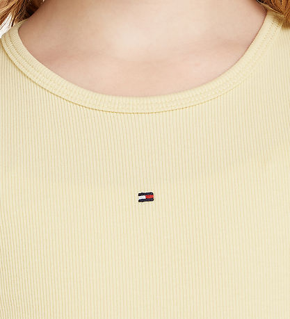 Tommy Hilfiger Bluse - Rib - Lemon Zest Tommy Hilfiger Bluse - Rib - Lemon Zest