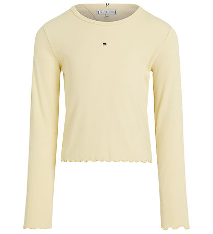 Tommy Hilfiger Bluse - Rib - Lemon Zest Tommy Hilfiger Bluse - Rib - Lemon Zest