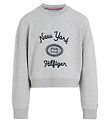 Tommy Hilfiger Bluse - NY Embroidered - Light Grey Heather Tommy Hilfiger Bluse - NY Embroidered - Light Grey Heather