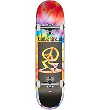 Globe Skateboard - 7,6'' - Peace Man Mid - Spiral Dye/Sort Globe Skateboard - 7,6'' - Peace Man Mid - Spiral Dye/Sort