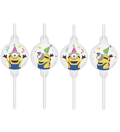 Decorata Party Sugrör - 4-pack - Minions: Grus uppgång