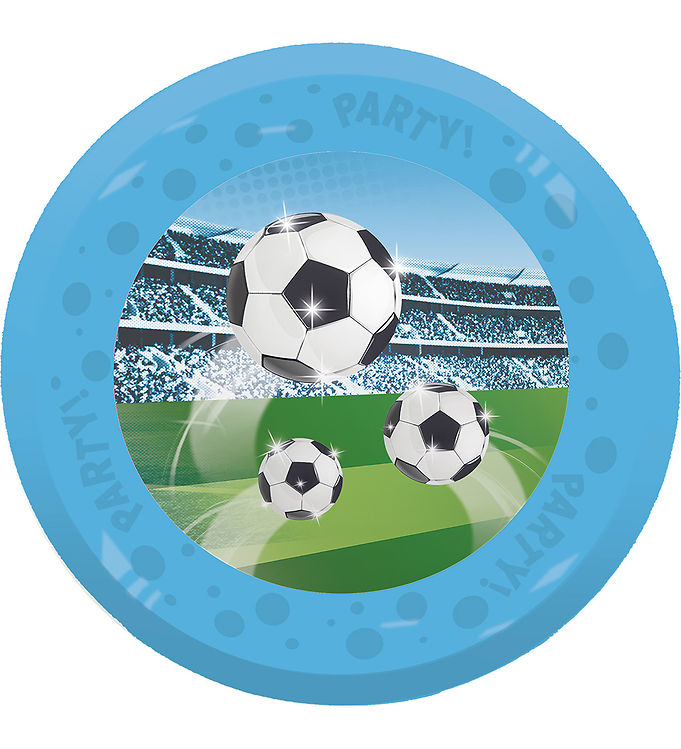 Decorata Party Plastiktallerkner - 4-pak - 21 cm - Soccer Fans