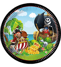 Decorata Party Paptallerkner - 8-pak - 23 cm - Island Pirates Decorata Party Paptallerkner - 8-pak - 23 cm - Island Pirates