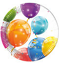 Decorata Party Paptallerkner - 8-pak - 23 cm - Sparkling Balloon