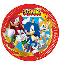 Decorata Party Paptallerkner - 8-pak - 23 cm - Sonic Speed Decorata Party Paptallerkner - 8-pak - 23 cm - Sonic Speed