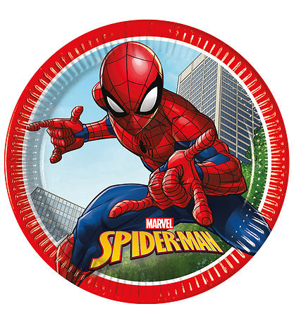 Decorata Party Paptallerkner - 8-pak - 23 cm - Spider-Man Crime  Decorata Party Paptallerkner - 8-pak - 23 cm - Spider-Man Crime