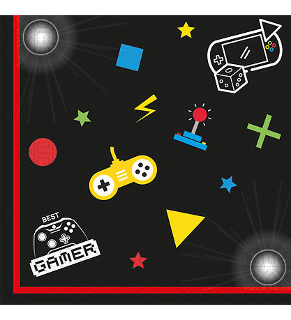 Decorata Party Servietter - 20-pak - 33x33 cm - Gaming Party Decorata Party Servietter - 20-pak - 33x33 cm - Gaming Party