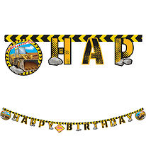 Decorata Party Happy Birthday Banner - Construction Decorata Party Happy Birthday Banner - Construction