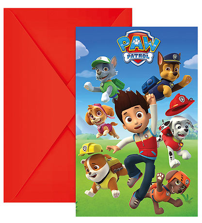 Decorata Party Invitationer - 6-pak - Paw Patrol Ready For Actio Decorata Party Invitationer - 6-pak - Paw Patrol Ready For Actio