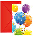 Decorata Party Invitationer - 6-pak - Sparkling Balloons Decorata Party Invitationer - 6-pak - Sparkling Balloons