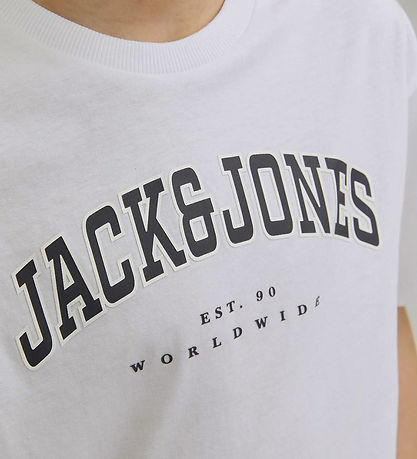 Jack & Jones T-shirt - JjeCaleb - White Jack & Jones T-shirt - JjeCaleb - White