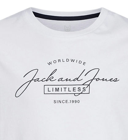Jack Jones T-shirt - JjFerris - White/Big print Jack Jones T-shirt - JjFerris - White/Big print