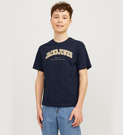 Jack & Jones T-shirt - JjeCaleb - Navy Blazer