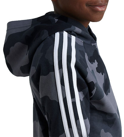 adidas Performance Hættetrøje - J BL CAMO FT HD - Grå/Sort adidas Performance Hættetrøje - J BL CAMO FT HD - Grå/Sort