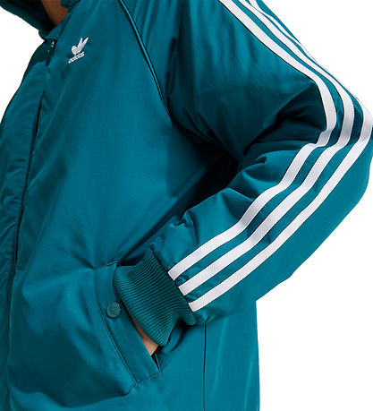adidas Originals Dynejakke - Petroleum m. Hvid adidas Originals Dynejakke - Petroleum m. Hvid