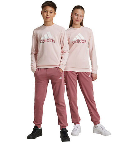 adidas Performance Sweatsæt - J BL FT TS - Rosa/Hvid