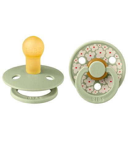 Couleur Tétine BIBS - 2 Pack - Taille 1 - Tour - Jasmin - Sage M