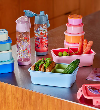 Rice Madbeholdere - 4 stk. - Lyserød m. Hjerter