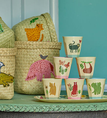 Rice Kopper - Melamin - 6 stk. - 160 ml - Creme/Sweet Jungle 