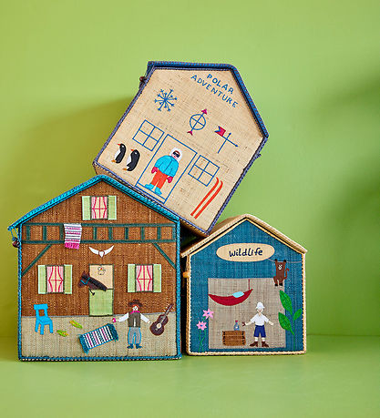 Rice Opbevaringskurve - Raffia - 3 stk. - 40/36/31 cm - Adventur