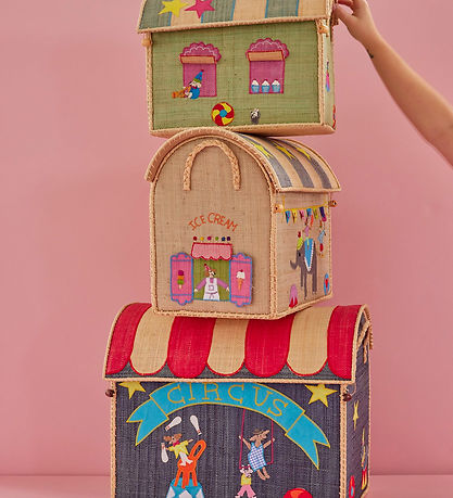 Rice Opbevaringskurve - Raffia - 3 stk. - 52/45/37 cm - Circus Rice Opbevaringskurve - Raffia - 3 stk. - 52/45/37 cm - Circus