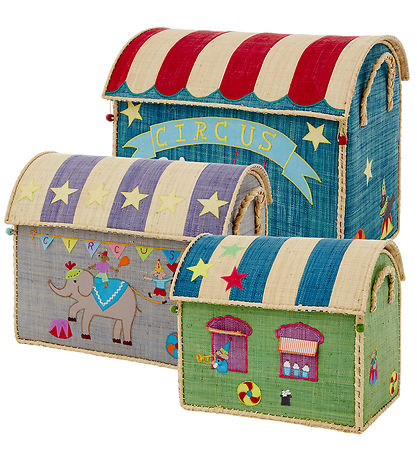Rice Opbevaringskurve - Raffia - 3 stk. - 52/45/37 cm - Circus Rice Opbevaringskurve - Raffia - 3 stk. - 52/45/37 cm - Circus