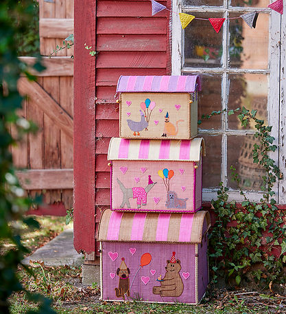 Rice Opbevaringskurve - Raffia - 3 stk. - 52/45/37 cm - Pink Par