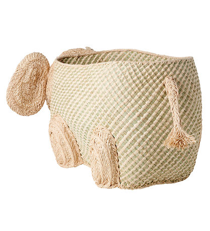 Rice Opbevaringskurv - Raffia/Søgræs - Stor Elefant - Natur Rice Opbevaringskurv - Raffia/Søgræs - Stor Elefant - Natur