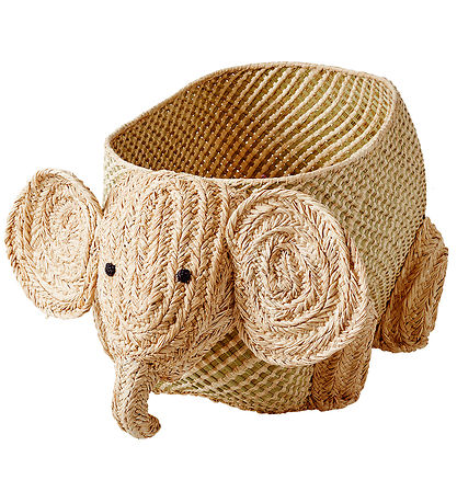 Rice Opbevaringskurv - Raffia/Søgræs - Stor Elefant - Natur Rice Opbevaringskurv - Raffia/Søgræs - Stor Elefant - Natur