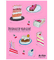 Rice Klistermærker Til Madkasse - 10 stk. - Pink/Sweet Cake