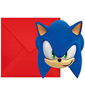Decorata Party Invitationer - 6-pak - Sonic Speed