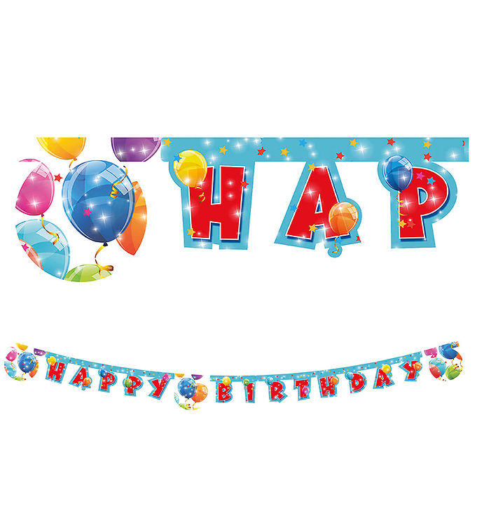 Decorata Party Happy Birthday Banner - Sparkling Balloons