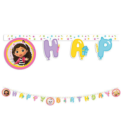 Decorata Party Happy Birthday Banner - Gabby's Dollhouse