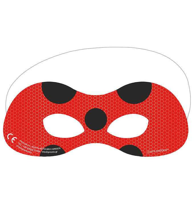 Decorata Party Masker - 6-pak - Miraculous Ladybug