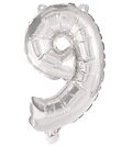 Decorata Party Foileballon - 85 cm - No 9 - Sølv
