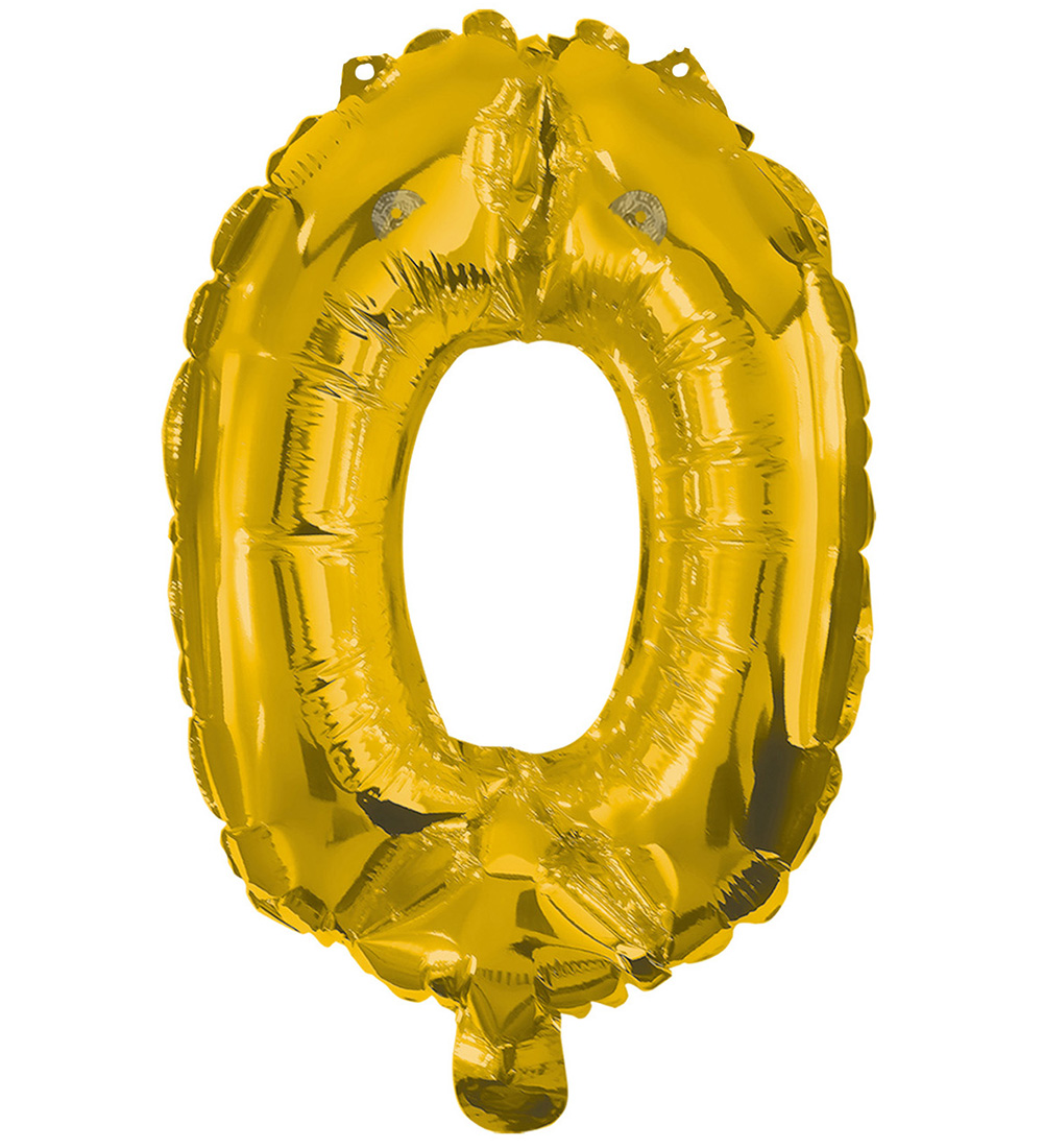 Decorata Party Folienballon - 85 cm - Nr. 0 - Gold - Decorata Party - One Size - Dekoration