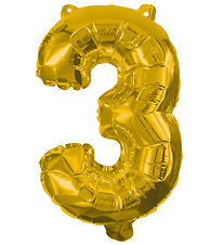 Decorata Party Foileballon - 85 cm - No 3 - Guld Decorata Party Foileballon - 85 cm - No 3 - Guld