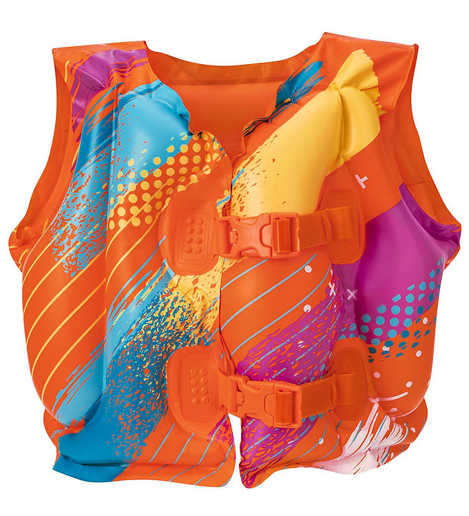 Bestway Svømmevest - 19-30 kg - Colorify - Orange m. Striber