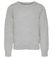 Vero Moda Girl Bluse - VmCare - Noos - Strik - Light Grey Melang Vero Moda Girl Bluse - VmCare - Noos - Strik - Light Grey Melang