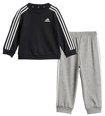adidas Performance Sweatsæt - I 3S Jog - Sort/Grå adidas Performance Sweatsæt - I 3S Jog - Sort/Grå