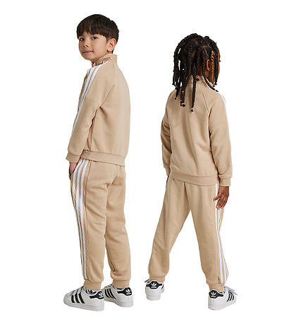 adidas Originals Træningssæt - Crew set HZ - Beige/Hvid adidas Originals Træningssæt - Crew set HZ - Beige/Hvid