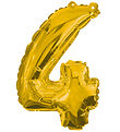 Decorata Party Foileballon - 85 cm - No 4 - Guld Decorata Party Foileballon - 85 cm - No 4 - Guld