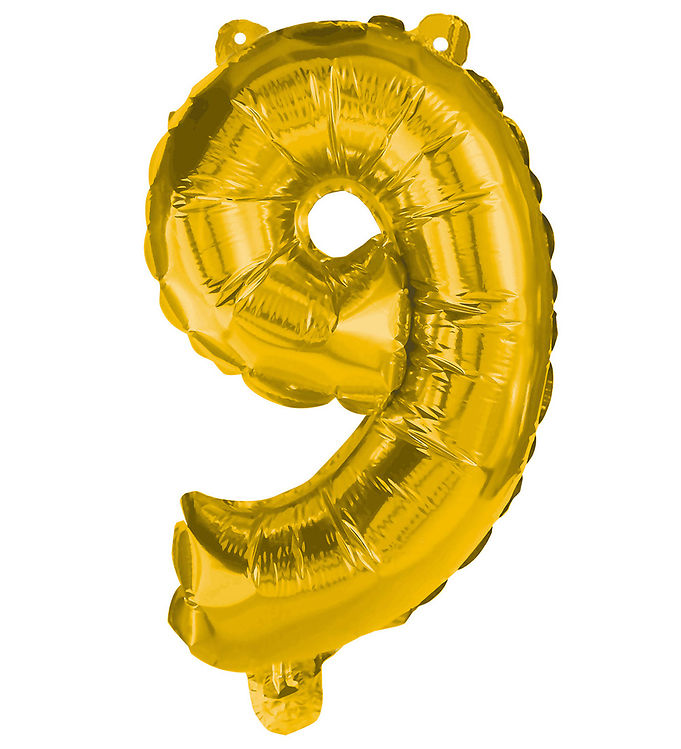 Decorata Party Foileballon - 85 cm - No 9 - Guld