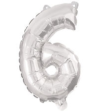 Decorata Party Foileballon - 95 cm - No 6 - Sølv Decorata Party Foileballon - 95 cm - No 6 - Sølv