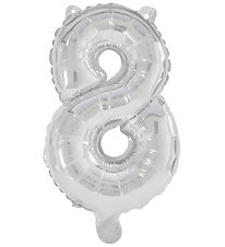 Decorata Party Foileballon - 95 cm - No 8 - Sølv Decorata Party Foileballon - 95 cm - No 8 - Sølv