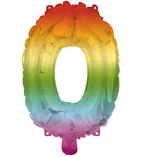 Decorata Party Foileballon - 95 cm - No 0 - Rainbow Decorata Party Foileballon - 95 cm - No 0 - Rainbow